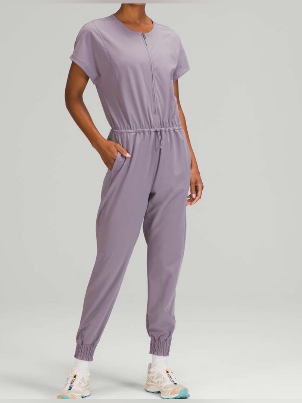 Lululemon Stretch Travel Woven Jumpsuit
Dusky Lavender 14